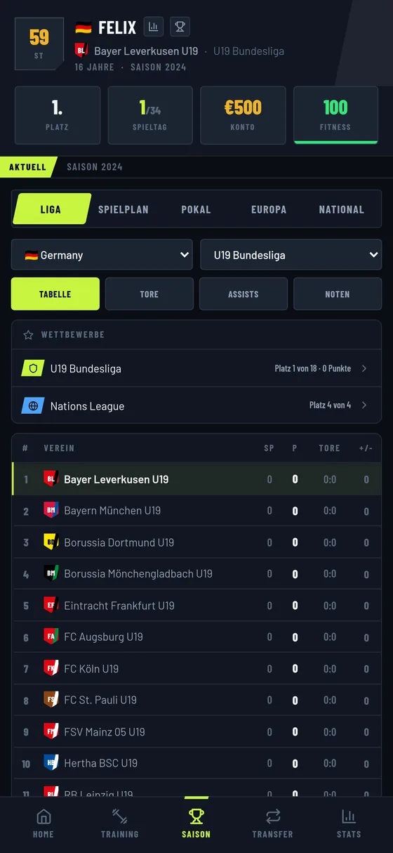 SoccerIcon — league table