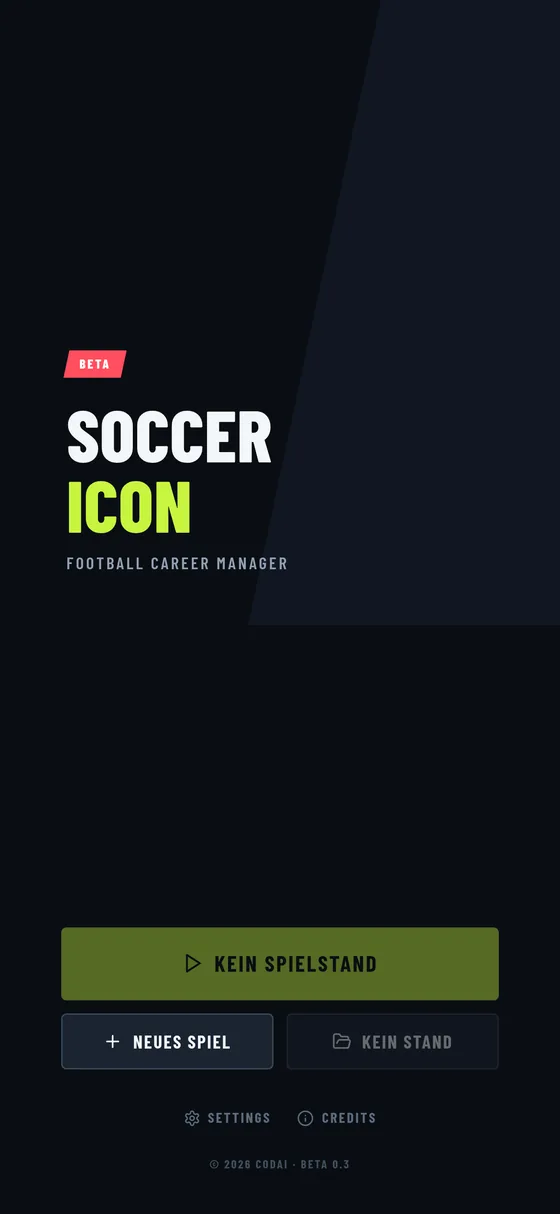 SoccerIcon title screen